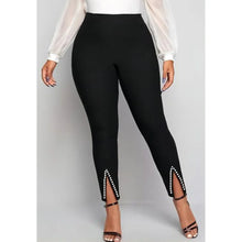 Load image into Gallery viewer, Women&#39;s Plus Size Slim Fit High Waist Casual  Stretchy Skinny Female Split Pants