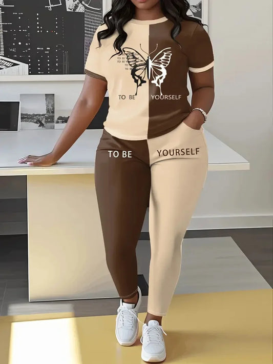 Two-Piece Lounge & Casual Set (Plus Size)