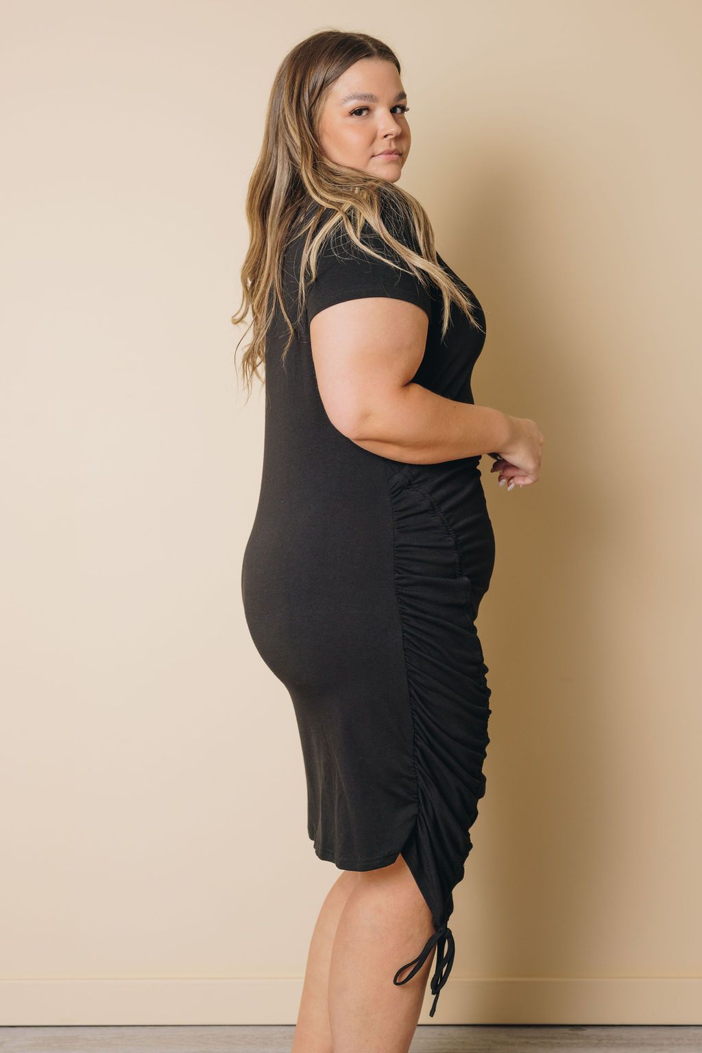 Plus Size - Kinley Drawstring Ruched Dress
