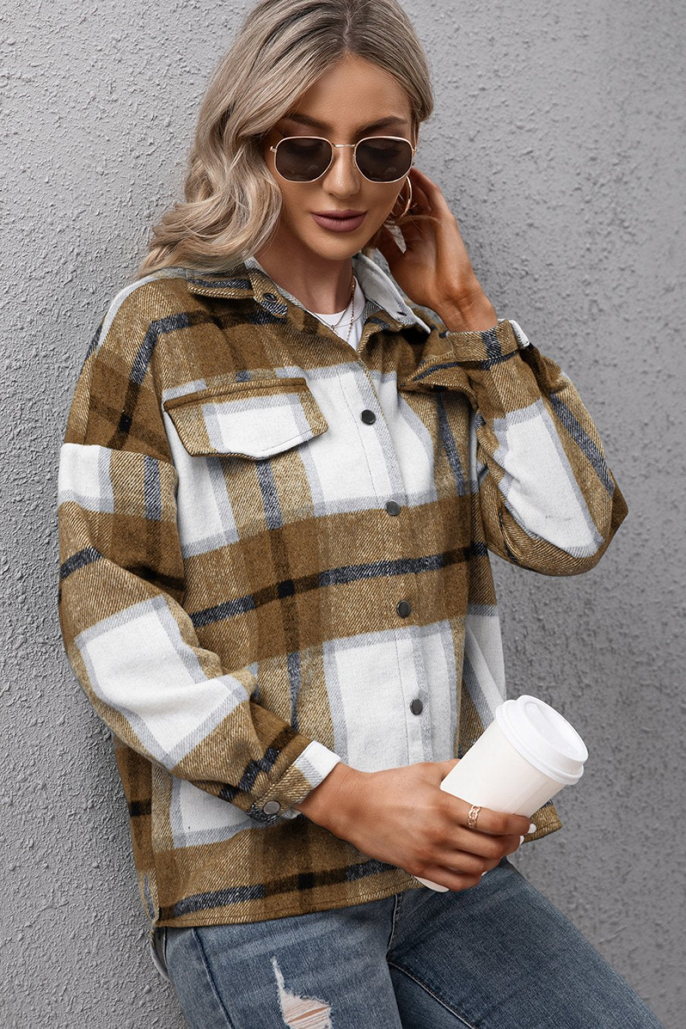 Plaid Button Down Flannel Shirt Jacket / Pre-Order 11.05.2021