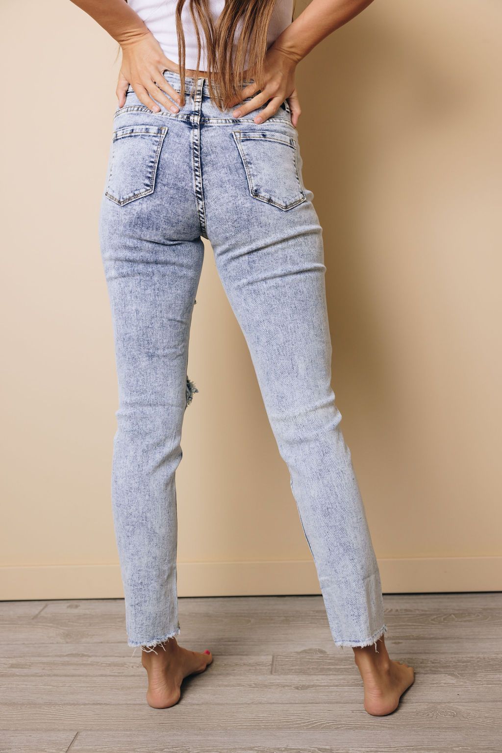 Noralee Ripped Slim-Fit Jeans
