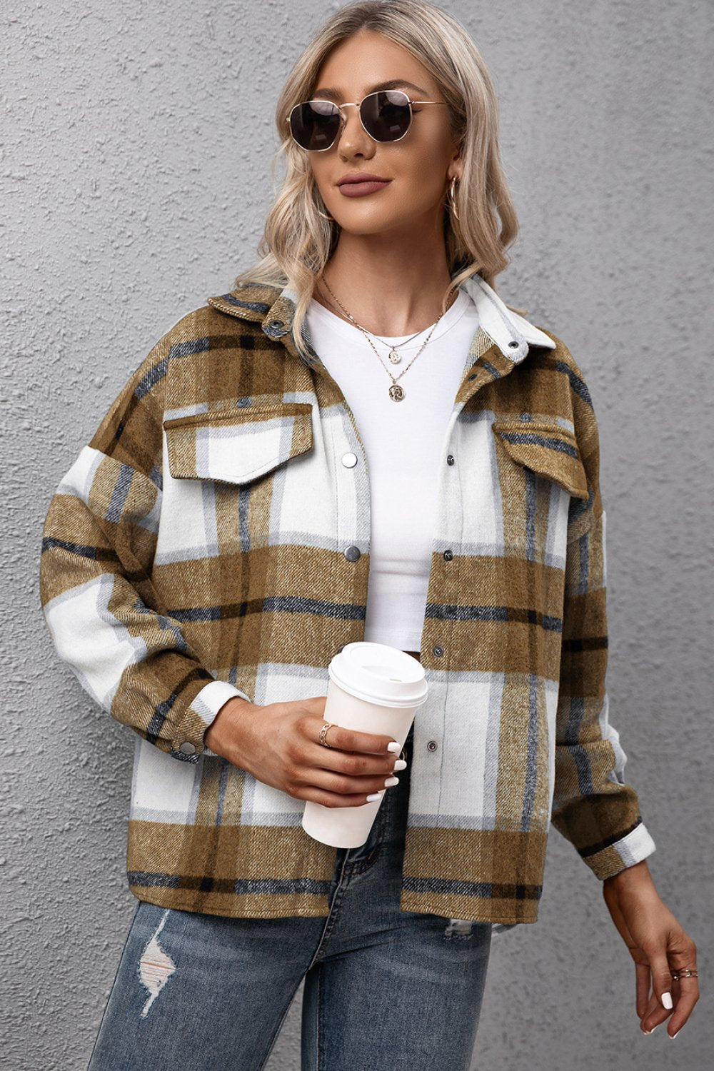 Plaid Button Down Flannel Shirt Jacket / Pre-Order 11.05.2021