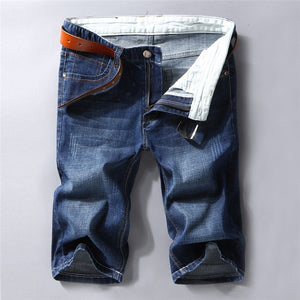 Men Summer Denim New Style Thin Section Elastic Force Slim Fit Jean Shorts