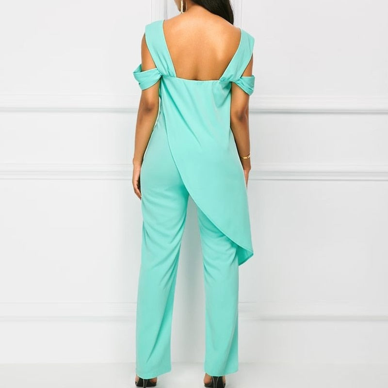 High Waist Slim Sleeveless Jumpsuit