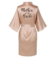 Load image into Gallery viewer, Satin Silk Robes Plus Size Wedding BathRobe Bride Bridesmaid Dress Gown Women Clothing Sleepwear Maid of Honor Rose Gold