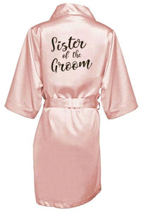 Satin Silk Robes Plus Size Wedding BathRobe Bride Bridesmaid Dress Gown Women Clothing Sleepwear Maid of Honor Rose Gold
