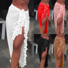 Load image into Gallery viewer, Women Ruffles Sarong Bikini Cover Up Chiffon Wrap/Skirts