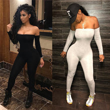 Load image into Gallery viewer, Sexy Women Long Sleeve Off Shoulder Jumpsuit