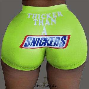 Summer High Waist Women Sexy Hip Plus Size Fitness Thicker Than A Snickers