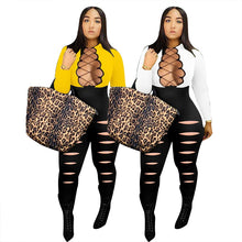 Load image into Gallery viewer, Sexy Plus Size Bodycon Jumpsuit Long Sleeve Bandage Women Festival Clothing Fashion Streetwear One Piece Outfits