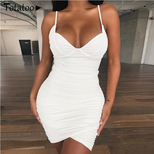 Lace Up V Neck Mini Dress Women Summer Hollow Out Ruffles Sundress