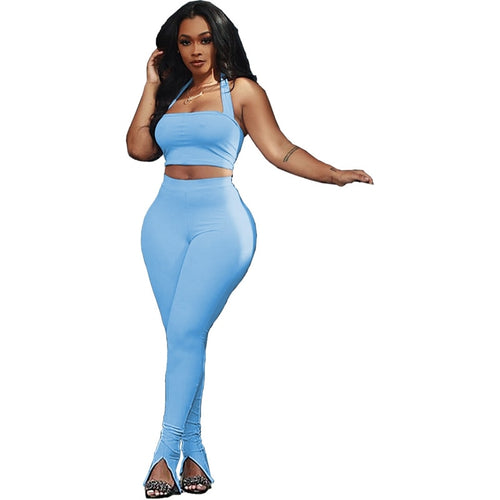 Sexy Two Piece Set Top and Pants Plus Size Clothing For Women