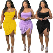 Load image into Gallery viewer, Plus Size Clothing Women Elegant Bandage Draped Tank Maxi Dresses for Women Summer