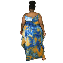 Load image into Gallery viewer, Plus Size Dress Women Clothing Fashion Tie Dye Loose Halter Sleeveless Casual Dresses