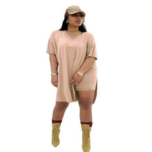 Load image into Gallery viewer, Plus Size Women Clothing Two Piece Shorts Sets