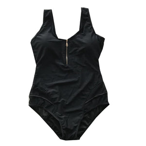 Zipper Front Padded Swimwear