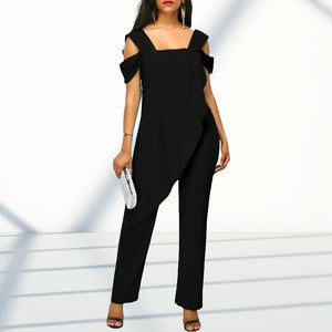 High Waist Slim Sleeveless Jumpsuit